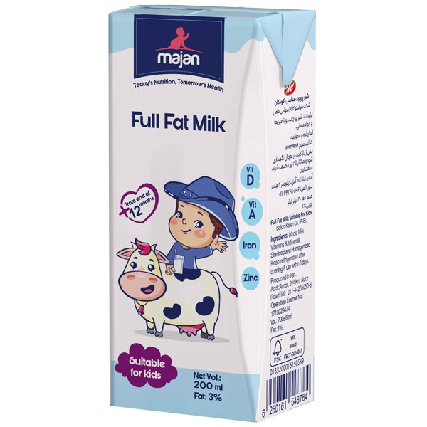 شیر فرادما پر چرب مناسب کودکان